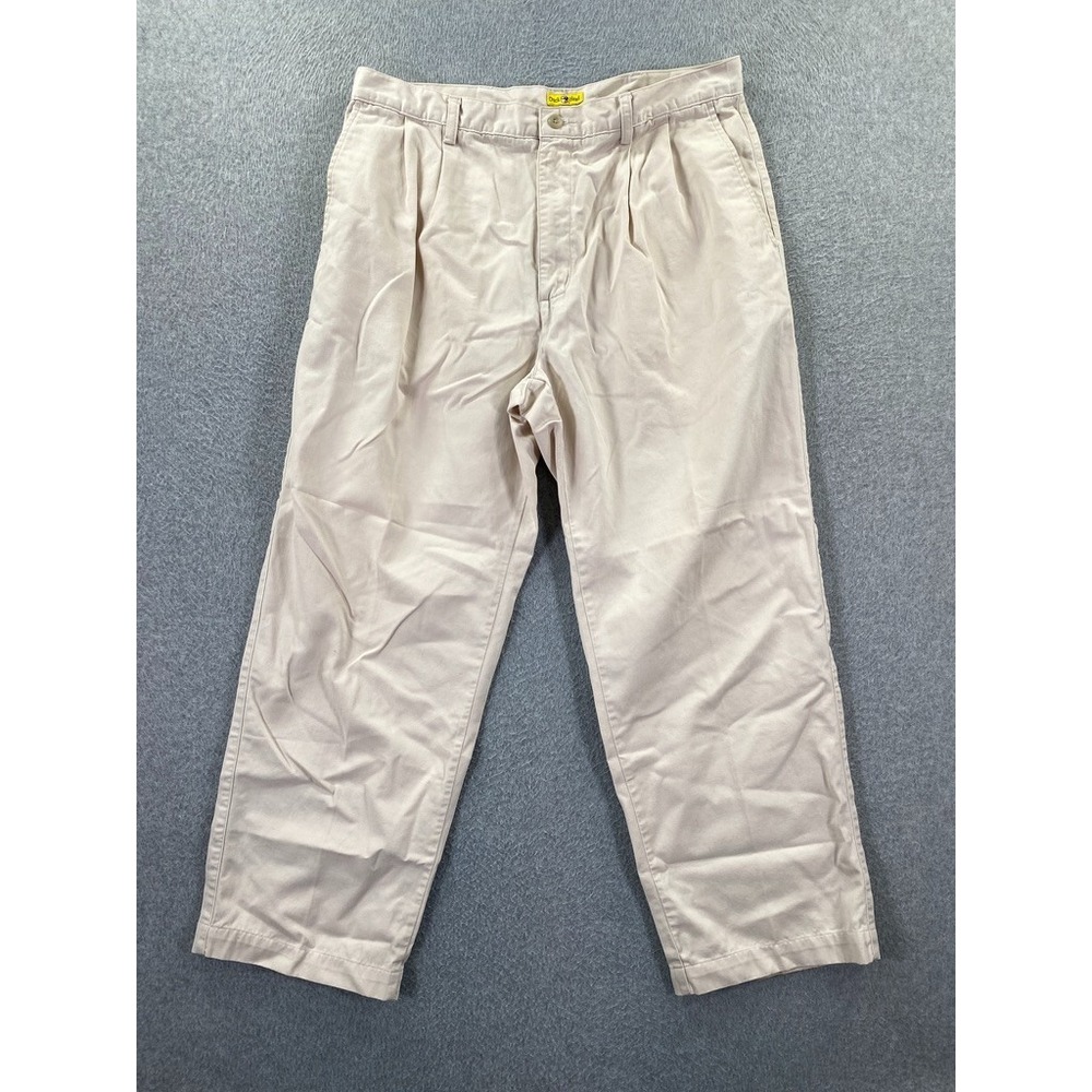 Duck Head Pleated Khaki Chino Pants Men's 34x30 (Fits 34x27) Business Casual